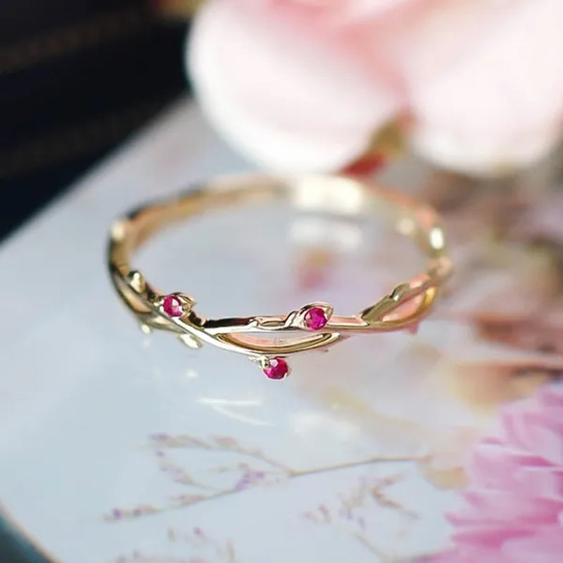 Simple Fashion Natural Ruby Gemstone Bridal Wedding Ring for Womens Engagement Wedding Party Diamond ring Engagement ring Valentine's Day Present Size 5-12