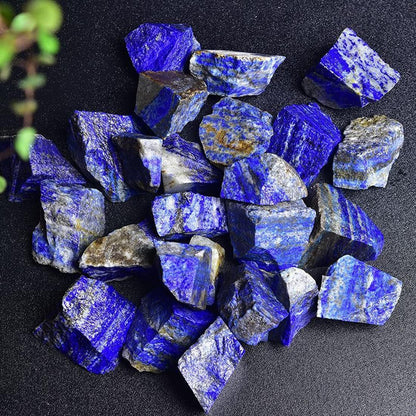 Lapis Lazuli Raw Crystals, Large 1.25-2.0" Healing Crystals Natural Rough Stones Crystal for Tumbling, Cabbing, Fountain Rocks, Decoration, Polishing, Wire Wrapping, Wicca & Reiki