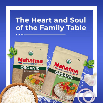 Organic White Rice, 2Lb Bag of Rice, Stovetop or Microwave Rice in 20 Minutes