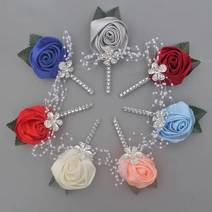 6piece/Pack Custom Made Flower Lapel Pin Mens Wedding Boutonniere Handmade Wedding Brooch Buttonhole Grooms Boutonnieres XH0677Y
