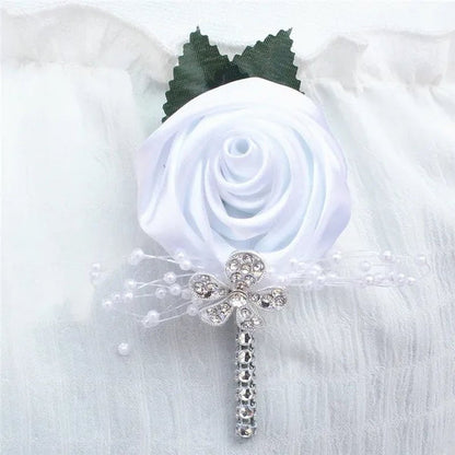 6piece/Pack Custom Made Flower Lapel Pin Mens Wedding Boutonniere Handmade Wedding Brooch Buttonhole Grooms Boutonnieres XH0677Y