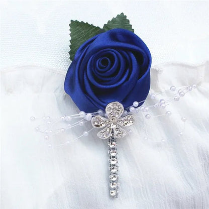 6piece/Pack Custom Made Flower Lapel Pin Mens Wedding Boutonniere Handmade Wedding Brooch Buttonhole Grooms Boutonnieres XH0677Y - WORLD TIME VISITS