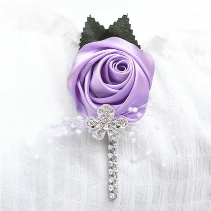 6piece/Pack Custom Made Flower Lapel Pin Mens Wedding Boutonniere Handmade Wedding Brooch Buttonhole Grooms Boutonnieres XH0677Y - WORLD TIME VISITS