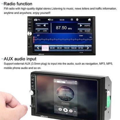 7" 2 Din Car Multimedia Player Audio Stereo Radio HD MP5 Touch Screen Mirror Link Bluetooth USB FM Autoradio
