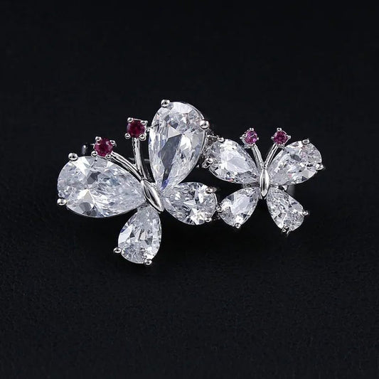 7 Colors New Rhinestone Brooches for Women Butterfly Brooch Wedding Fashion Jewelry Gift Women Cute Zinc Crystal Butterfly Enamel Pin Accessories Arrow - WORLD TIME VISITS