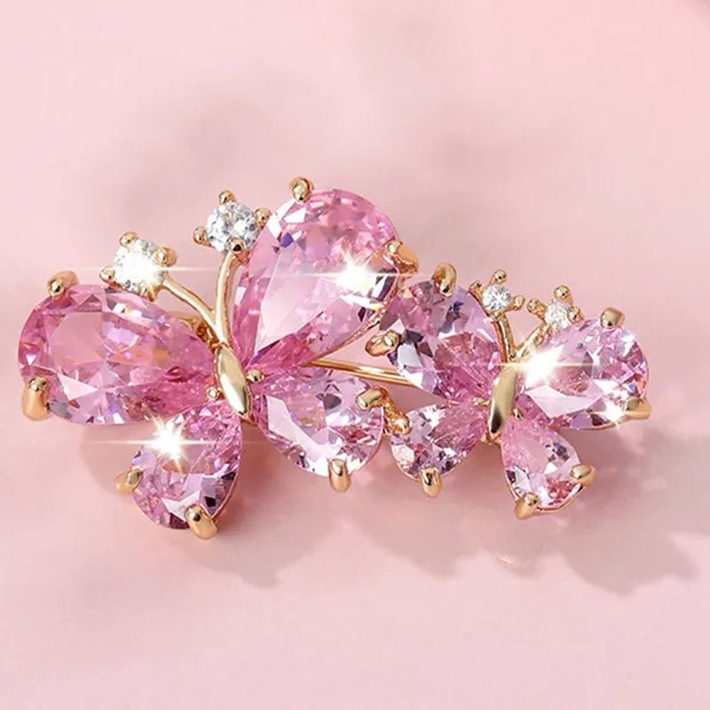 7 Colors New Rhinestone Brooches for Women Butterfly Brooch Wedding Fashion Jewelry Gift Women Cute Zinc Crystal Butterfly Enamel Pin Accessories Arrow - WORLD TIME VISITS