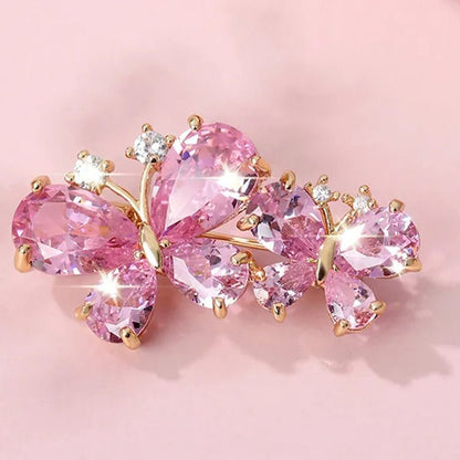 7 Colors New Rhinestone Brooches for Women Butterfly Brooch Wedding Fashion Jewelry Gift Women Cute Zinc Crystal Butterfly Enamel Pin Accessories Arrow - WORLD TIME VISITS