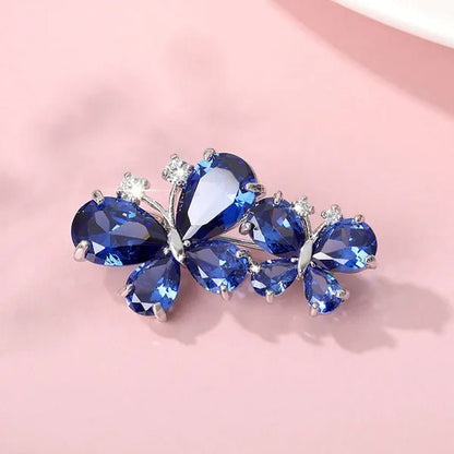 7 Colors New Rhinestone Brooches for Women Butterfly Brooch Wedding Fashion Jewelry Gift Women Cute Zinc Crystal Butterfly Enamel Pin Accessories Arrow