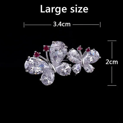 7 Colors New Rhinestone Brooches for Women Butterfly Brooch Wedding Fashion Jewelry Gift Women Cute Zinc Crystal Butterfly Enamel Pin Accessories Arrow