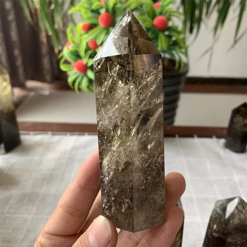 700-1000g Large Smoky Citrine Crystal Point Obelisk Natural Polished Healing Magic Witchy Home Decor