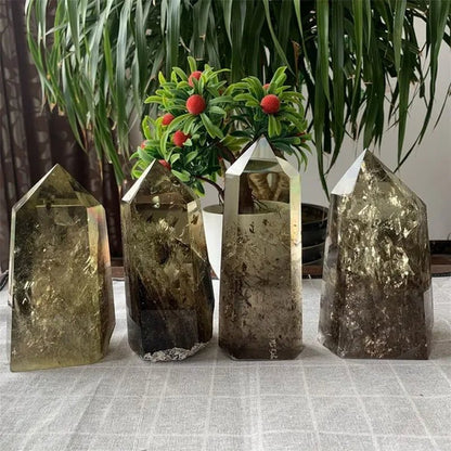 700-1000g Large Smoky Citrine Crystal Point Obelisk Natural Polished Healing Magic Witchy Home Decor