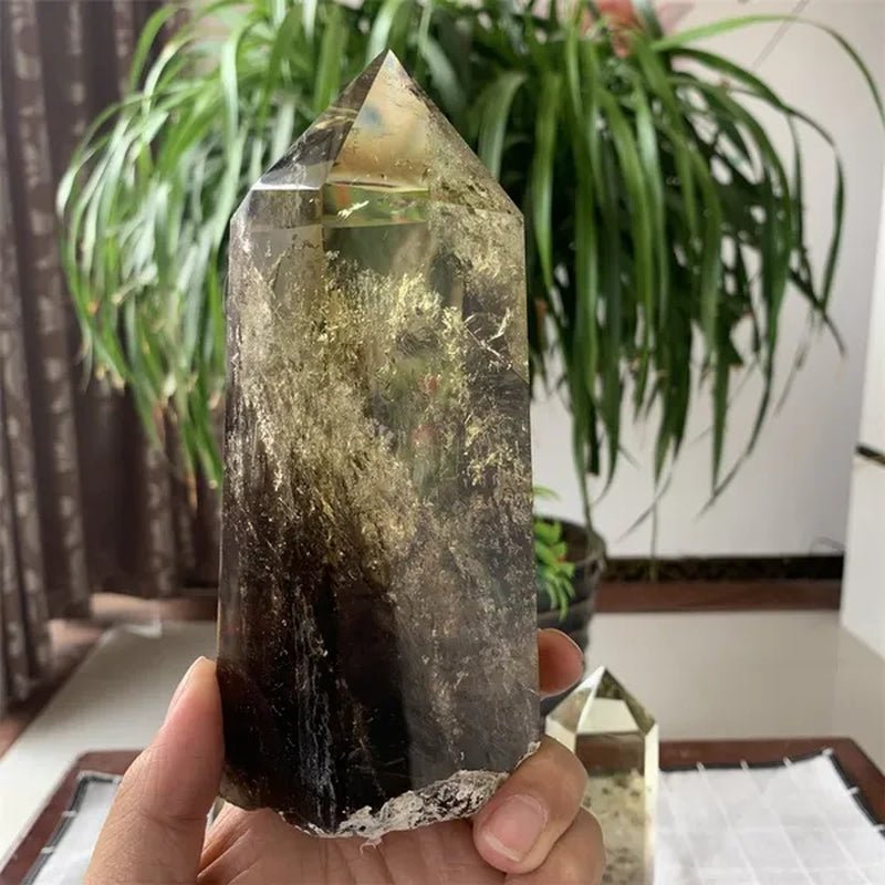 700-1000g Large Smoky Citrine Crystal Point Obelisk Natural Polished Healing Magic Witchy Home Decor