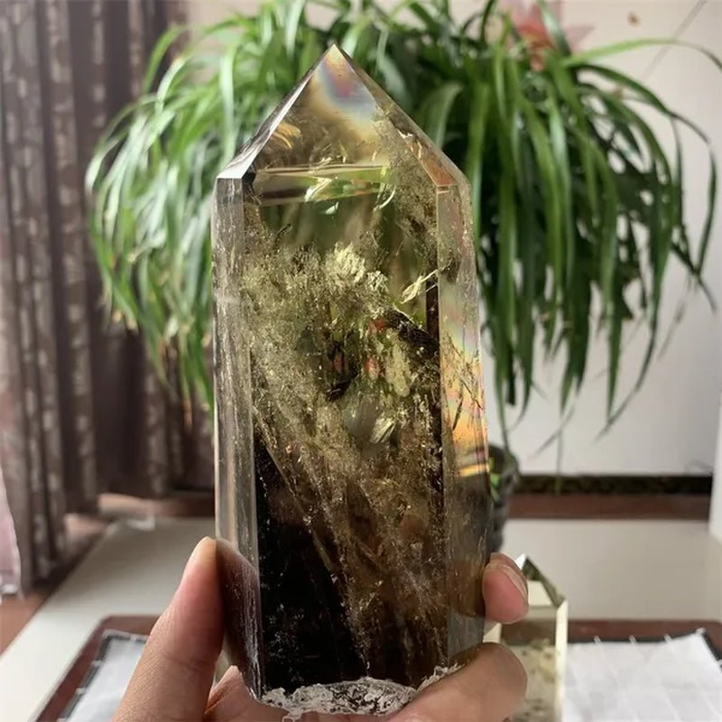 700-1000g Large Smoky Citrine Crystal Point Obelisk Natural Polished Healing Magic Witchy Home Decor