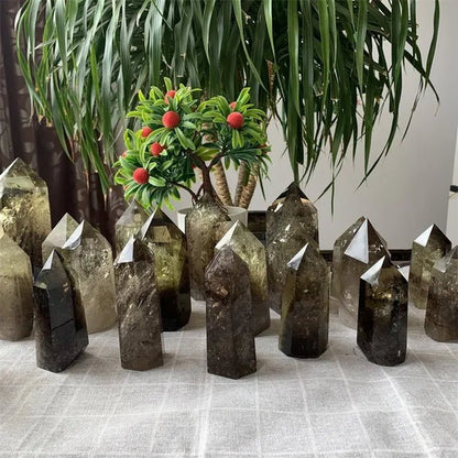 700-1000g Large Smoky Citrine Crystal Point Obelisk Natural Polished Healing Magic Witchy Home Decor
