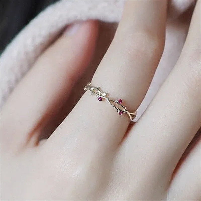 Simple Fashion Natural Ruby Gemstone Bridal Wedding Ring for Womens Engagement Wedding Party Diamond ring Engagement ring Valentine's Day Present Size 5-12