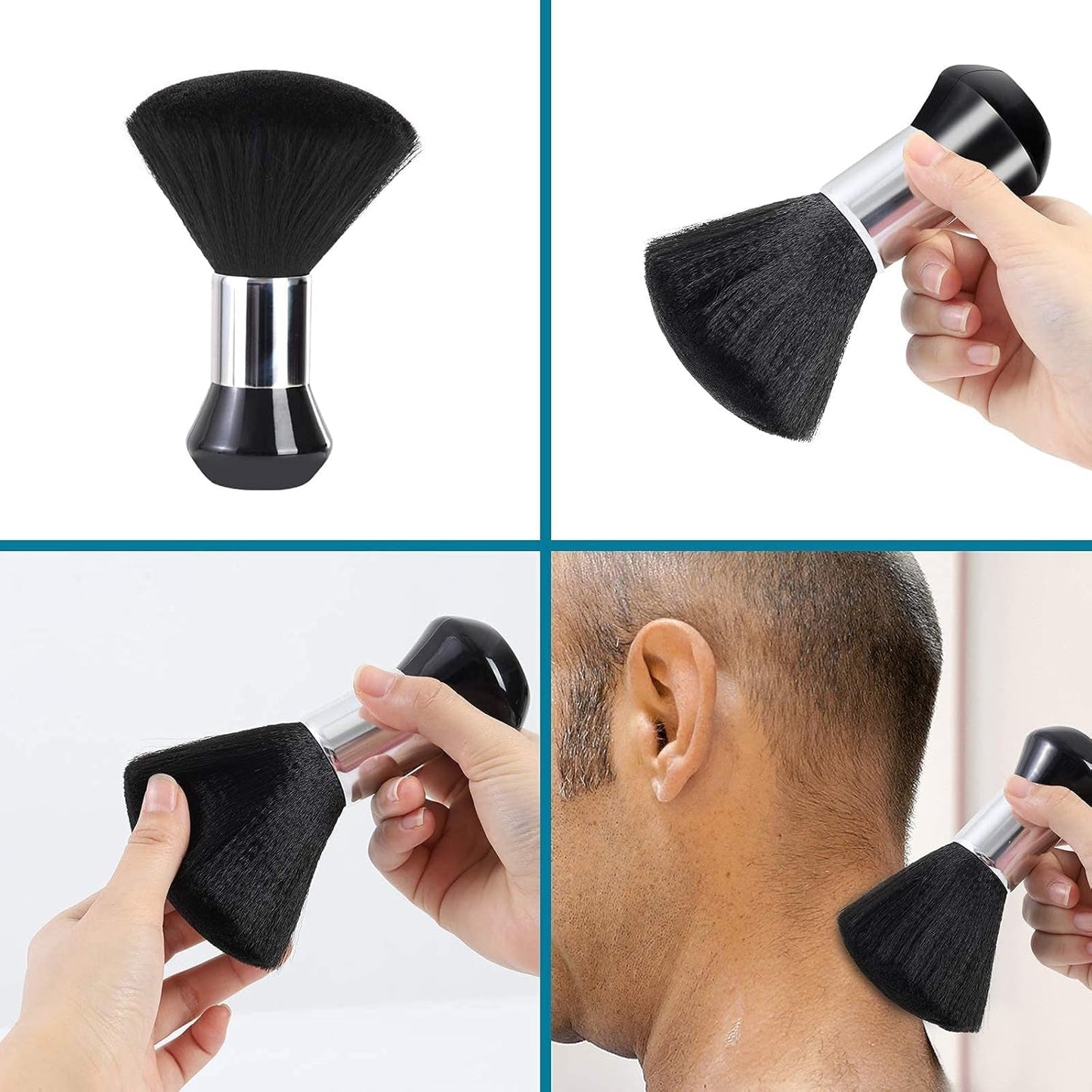 Professional Hair Cutting Cape with Neck Duster Brush, Large Size Salon Barber Cape for Men, Women and Kids