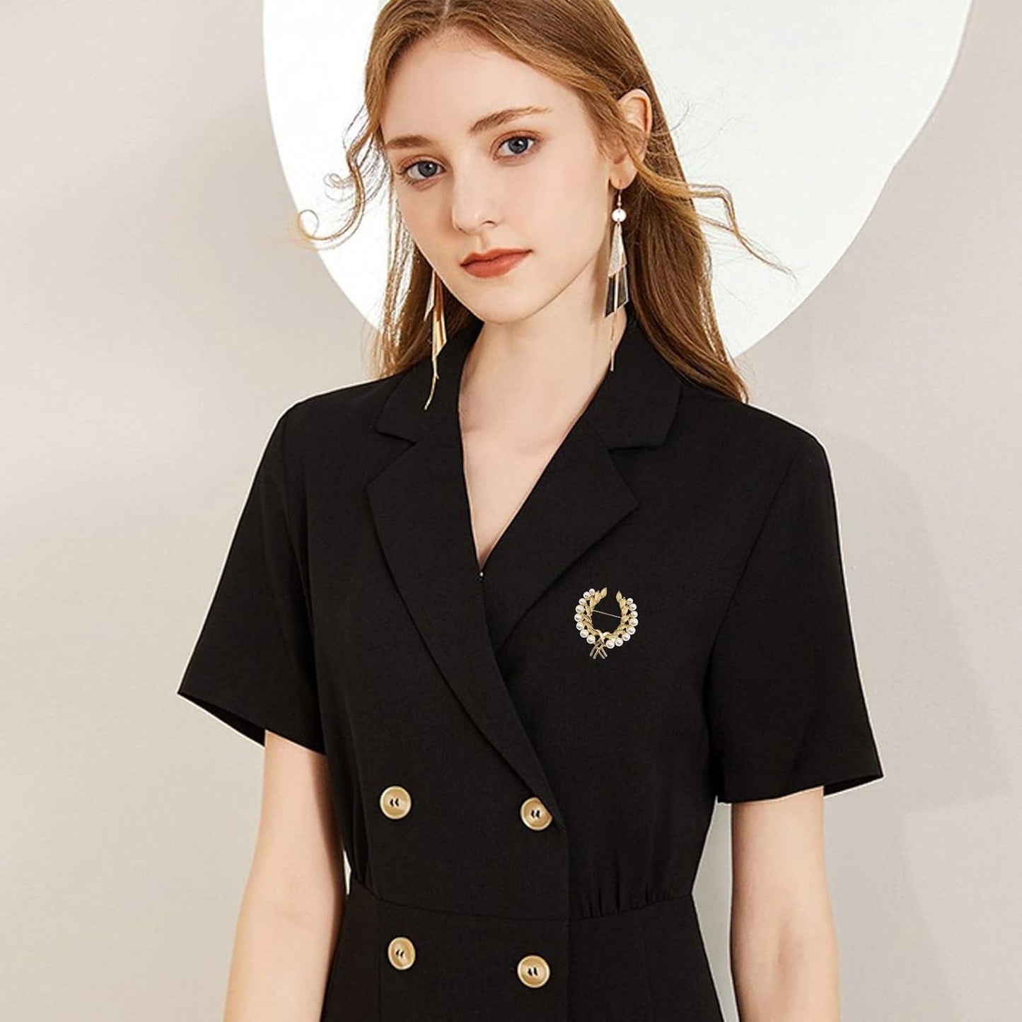 Xmas Gifts Brooches Pins Fashion Flower Drop Oil Brooch Fresh Women Wear Alloy Brooch Suit Accessories Corsage A-Z 26 Letters Pins Brooches