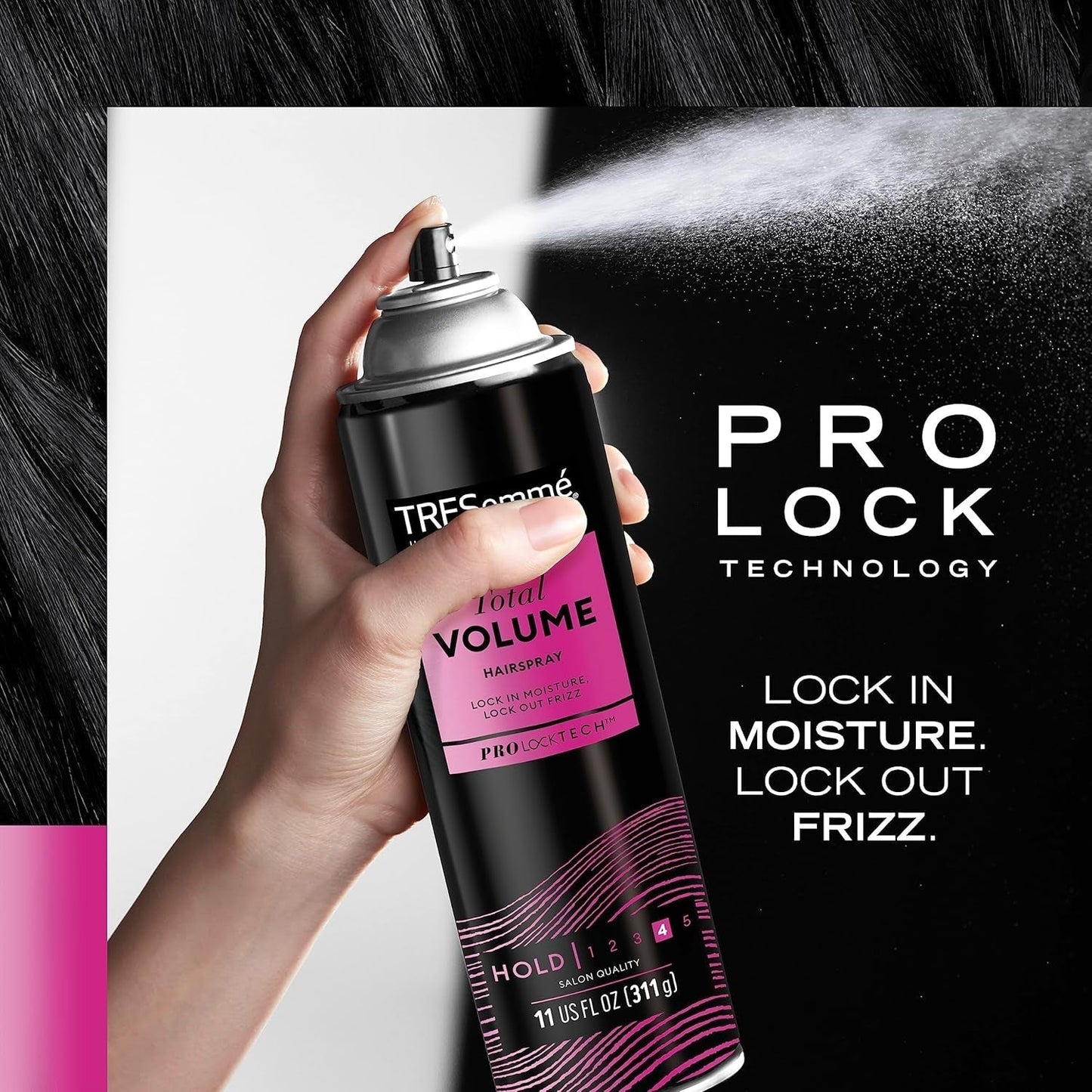 Hairspray, Total Volume, 2-Pack + Keratin Repair Hair Mask – Moisturizing Hair Spray, Anti-Frizz Hair Products (3 Piece Set)