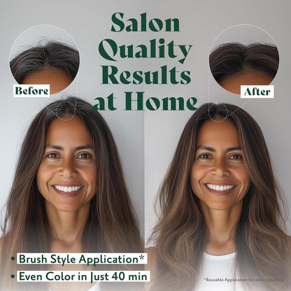 Permanent Hair Dye for Women - 5N Light Chestnut - for up to 100% Gray Coverage of Resistant Gray Hair - Ammonia-Free, Alcohol-Free & Vegan - Salon Influenced Hair Color 5.75 Fl Oz