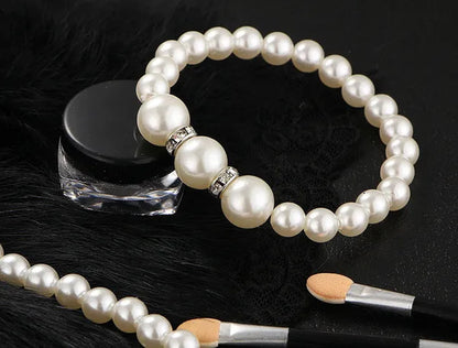 Wedding Jewelry Set Bride Bridesmaid Elegant Princess  Crystal Necklace Earrings Bracelet Pearl Jewelry Set For Women Girl