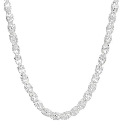 Men‘S 925 Sterling Silver 5MM Faucet Chain Necklace for Woman Man Fashion Wedding Party Jewelry Nice Gift