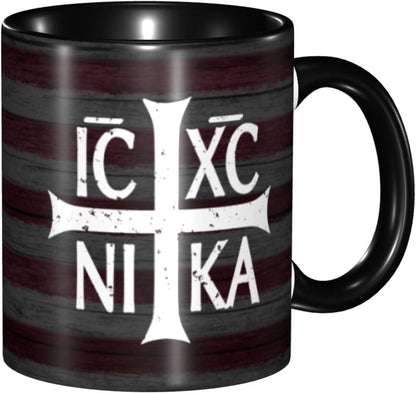 Christian Orthodox Russian Cross Funny Coffe Mug Ceramic Tea Cups Travel Mugs Drink for Work Home Office - WORLD TIME VISITS