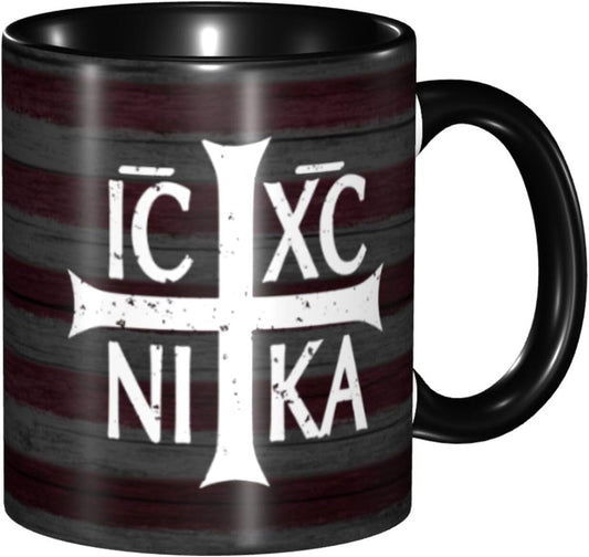 Christian Orthodox Russian Cross Funny Coffe Mug Ceramic Tea Cups Travel Mugs Drink for Work Home Office - WORLD TIME VISITS