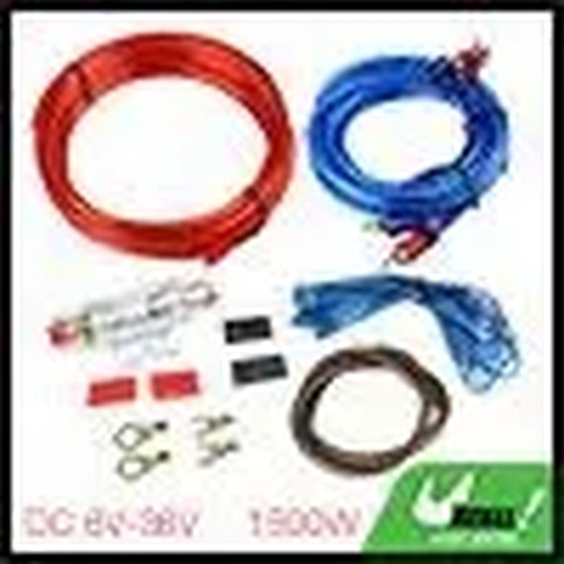 Universal Car Amplifier Wiring Kit Audio Subwoofer RCA Power Cable Fuse Set