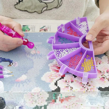 5D DIY Diamond Painting Tool Funnel Design Plastic Tray Diamond Embroidery Accessories Diamond Cross Stitch Tool Sets Bead Sorti