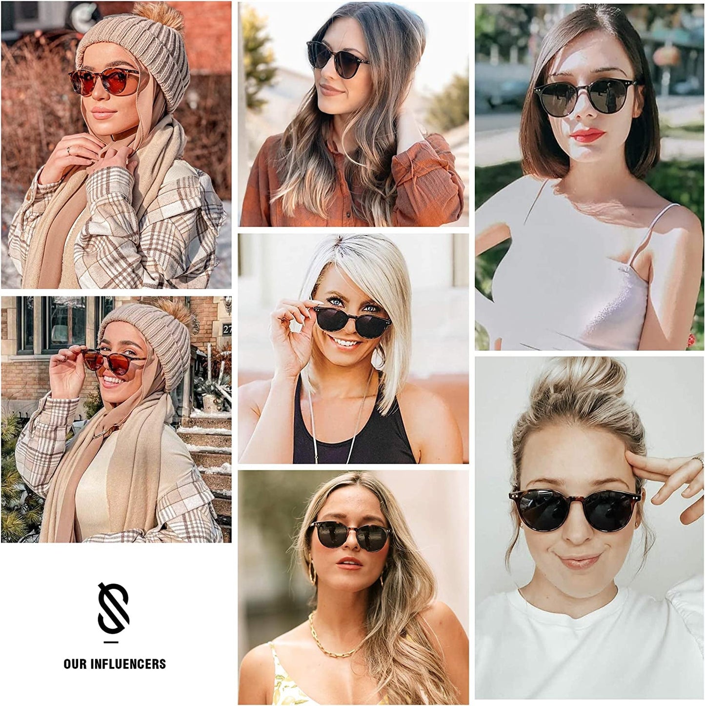 Small round Classic Polarized Sunglasses for Women Men Vintage Style UV400 Lens SJ2113 - WORLD TIME VISITS