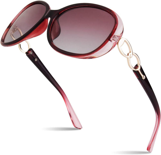 Sunglasses Womens Polarized Trendy Oversized Sun Glasses Fashion Ladies Shades 100% UV400 Protection S85 - WORLD TIME VISITS
