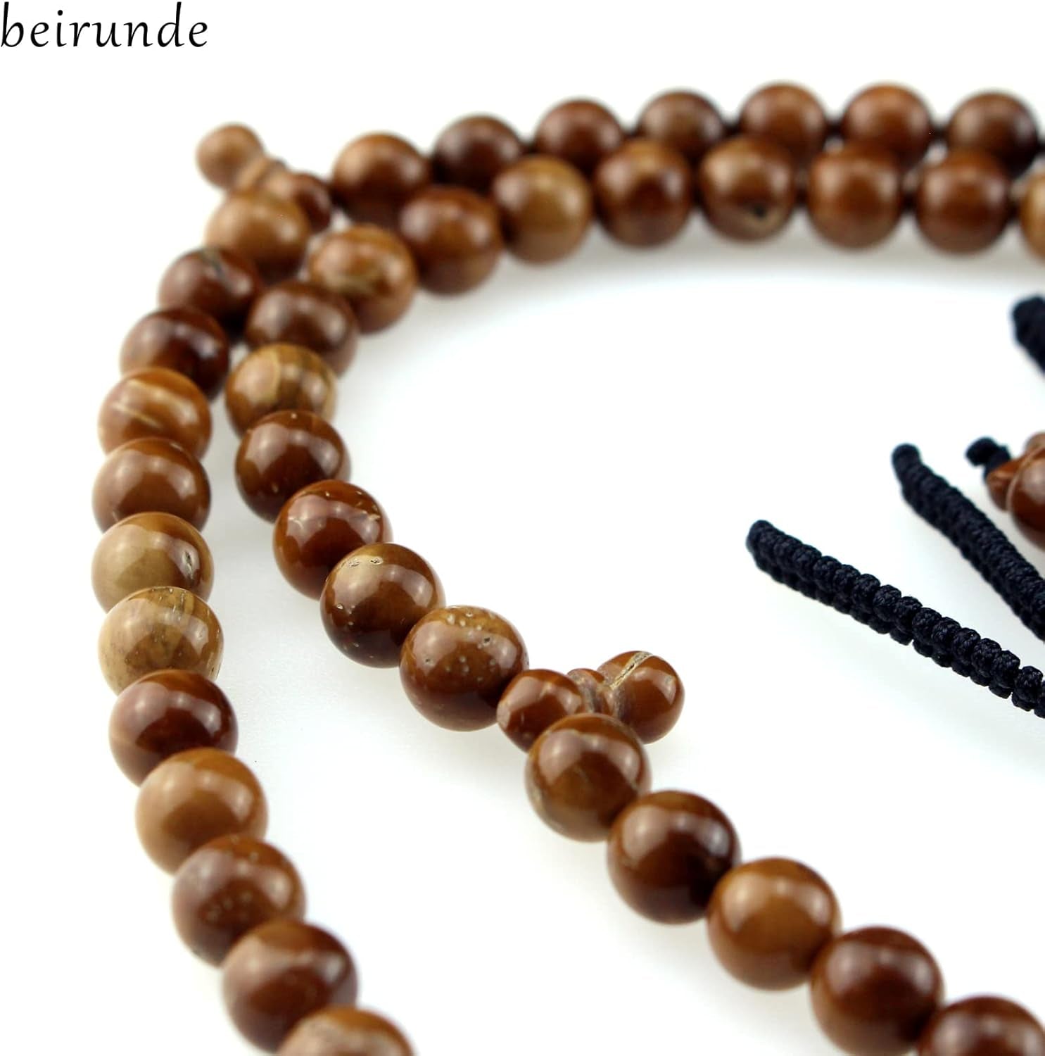 Muslims Islamic Dhikr 99 Tasbeeh Tasbih Prayer Beads, Kuka Wood Beads with Tassel - WORLD TIME VISITS