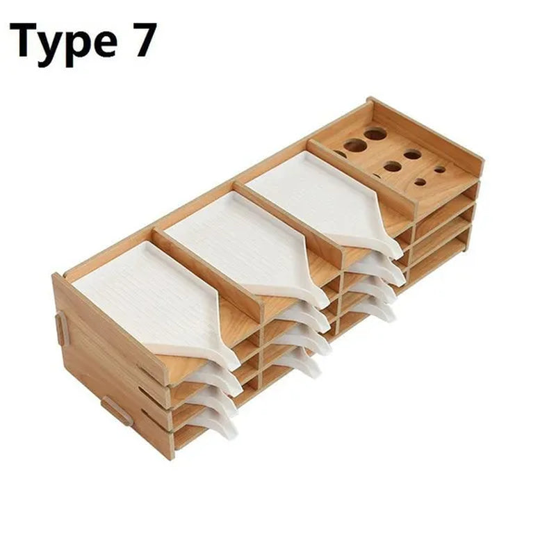 Diamond Painting Tool Tray Point Drill Pen Wood Organizer Holder Detachable Diamond embroidery Accessories