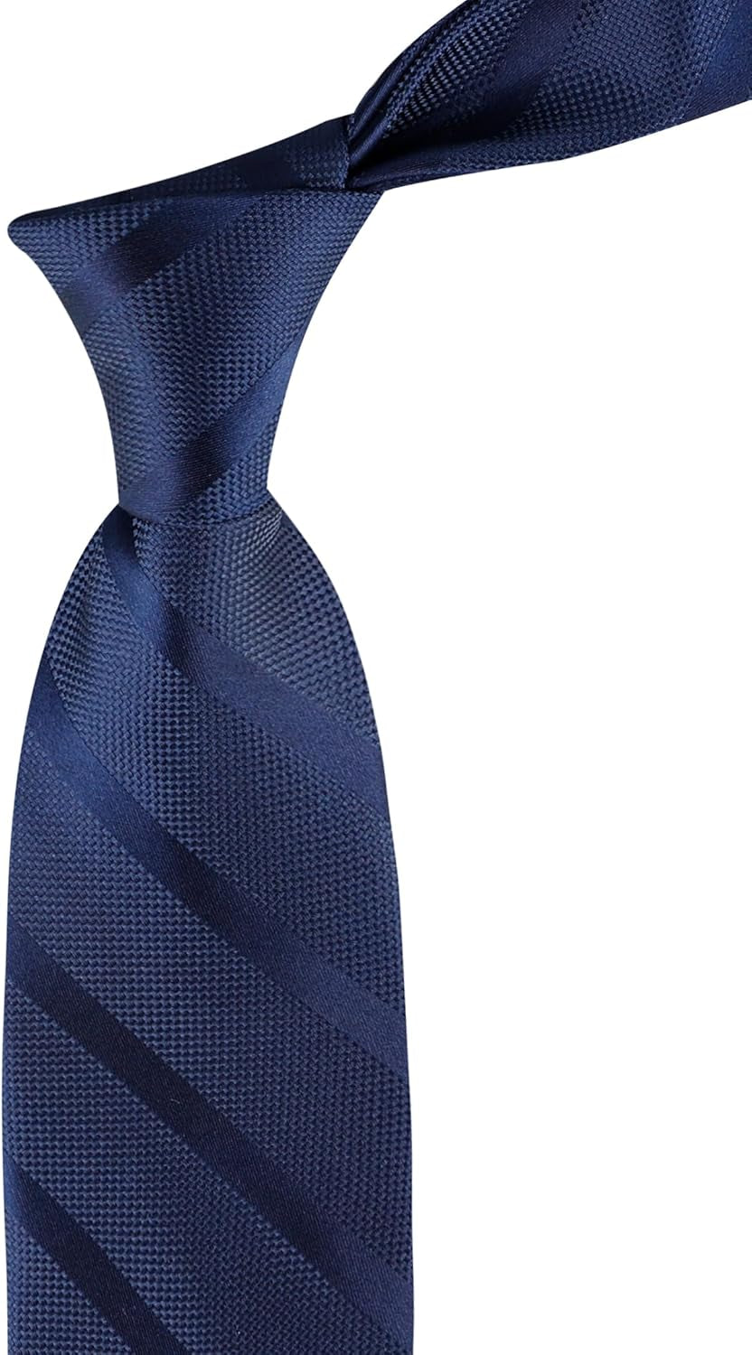 Men'S Classic Solid Textured Stripe Tie