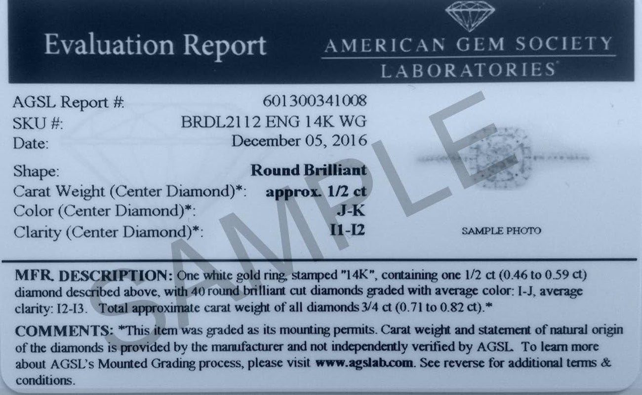 AGS Certified 1 Carat TW Pave Diamond Ring in 14K White Gold (I-J Color, I2-I3 Clarity)