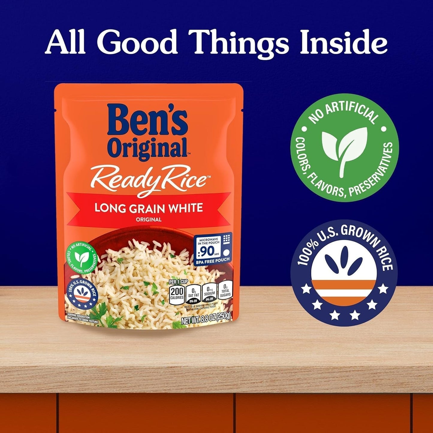 Ready Rice Long Grain White Rice, 8.8 Oz Pouch