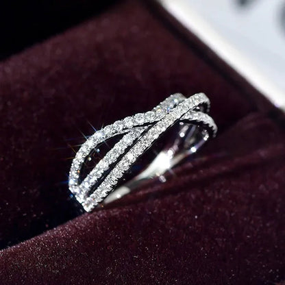 Women'S Fashion Ring Romantic Bride Jewelry for Women Wedding Band Proposal Engagement Party Anniversary Gift