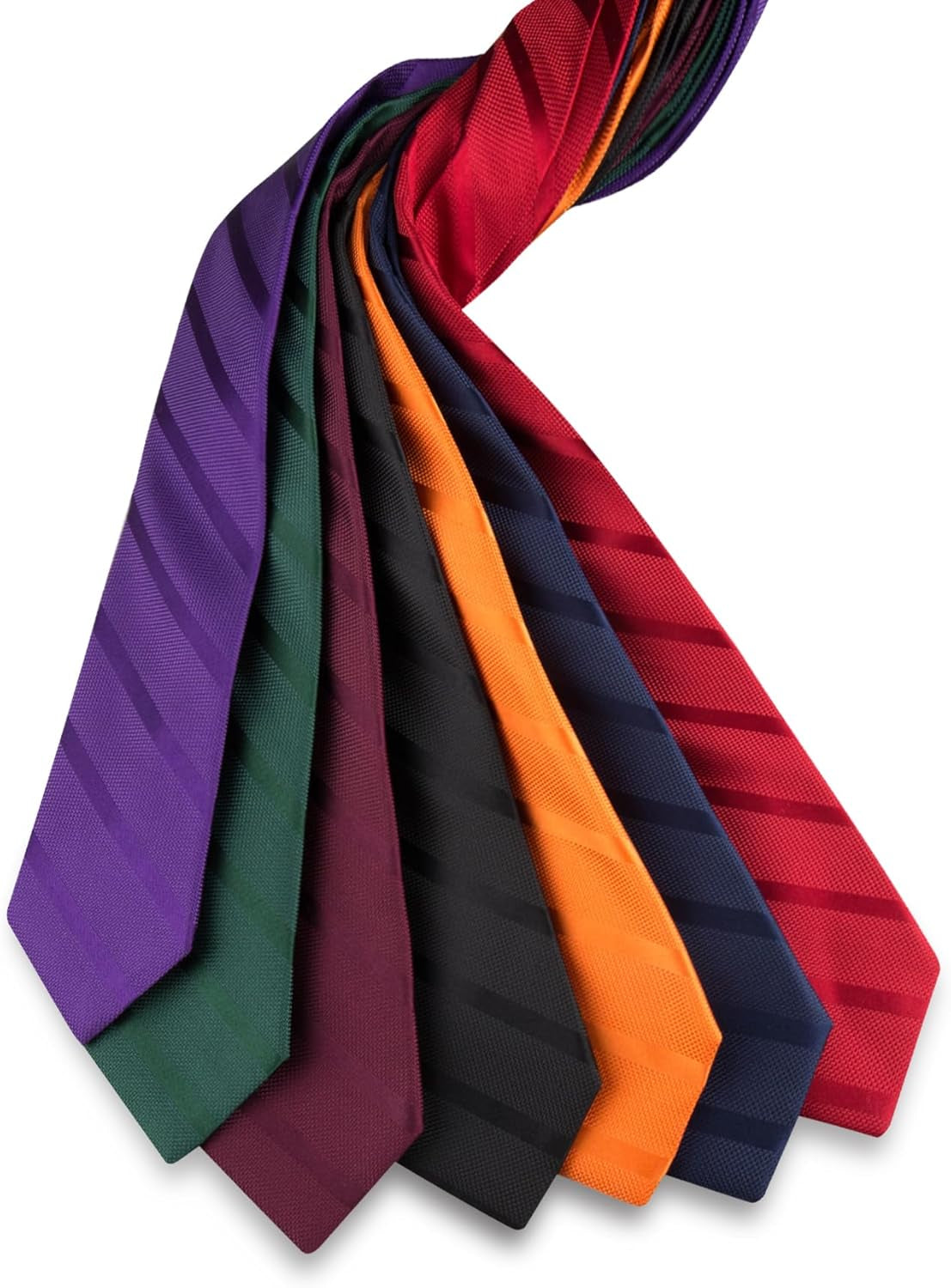 Men'S Classic Solid Textured Stripe Tie