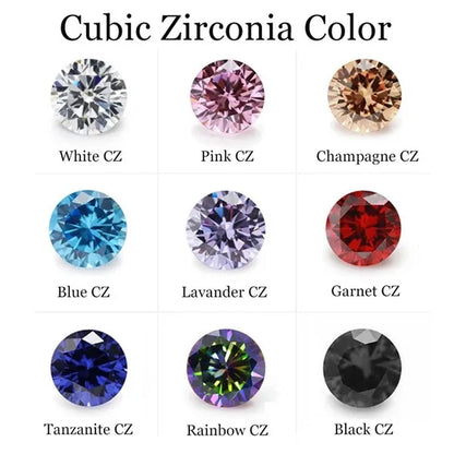 1 Pairs 3-8Mm Unisex Stud Earrings, 316L Stainless Steel round Cubic Zirconia Stud Earring, Ear Cartilage Piercing Earrings 9 Zircon Colors - WORLD TIME VISITS