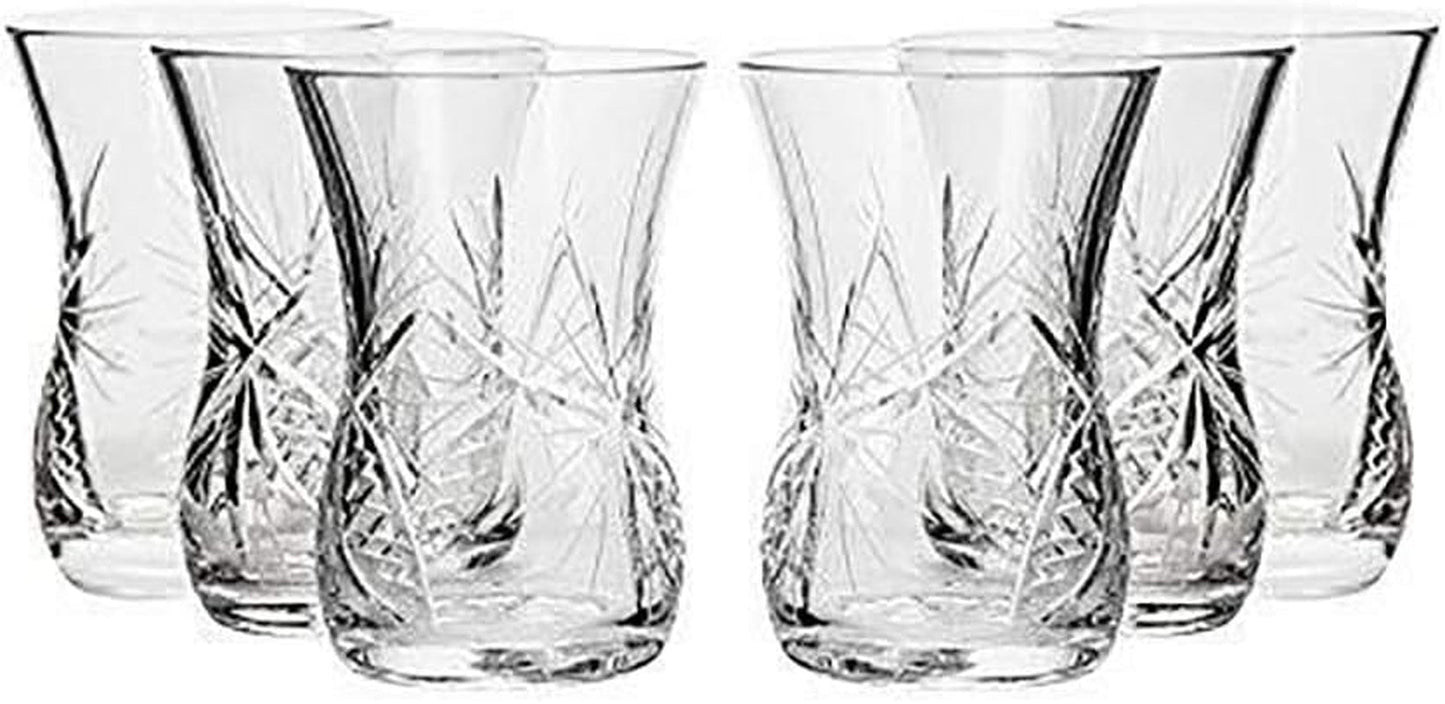 Neman GS8845-121, Set of 6, 5-Oz Russian Crystal Liquor Glasses - WORLD TIME VISITS
