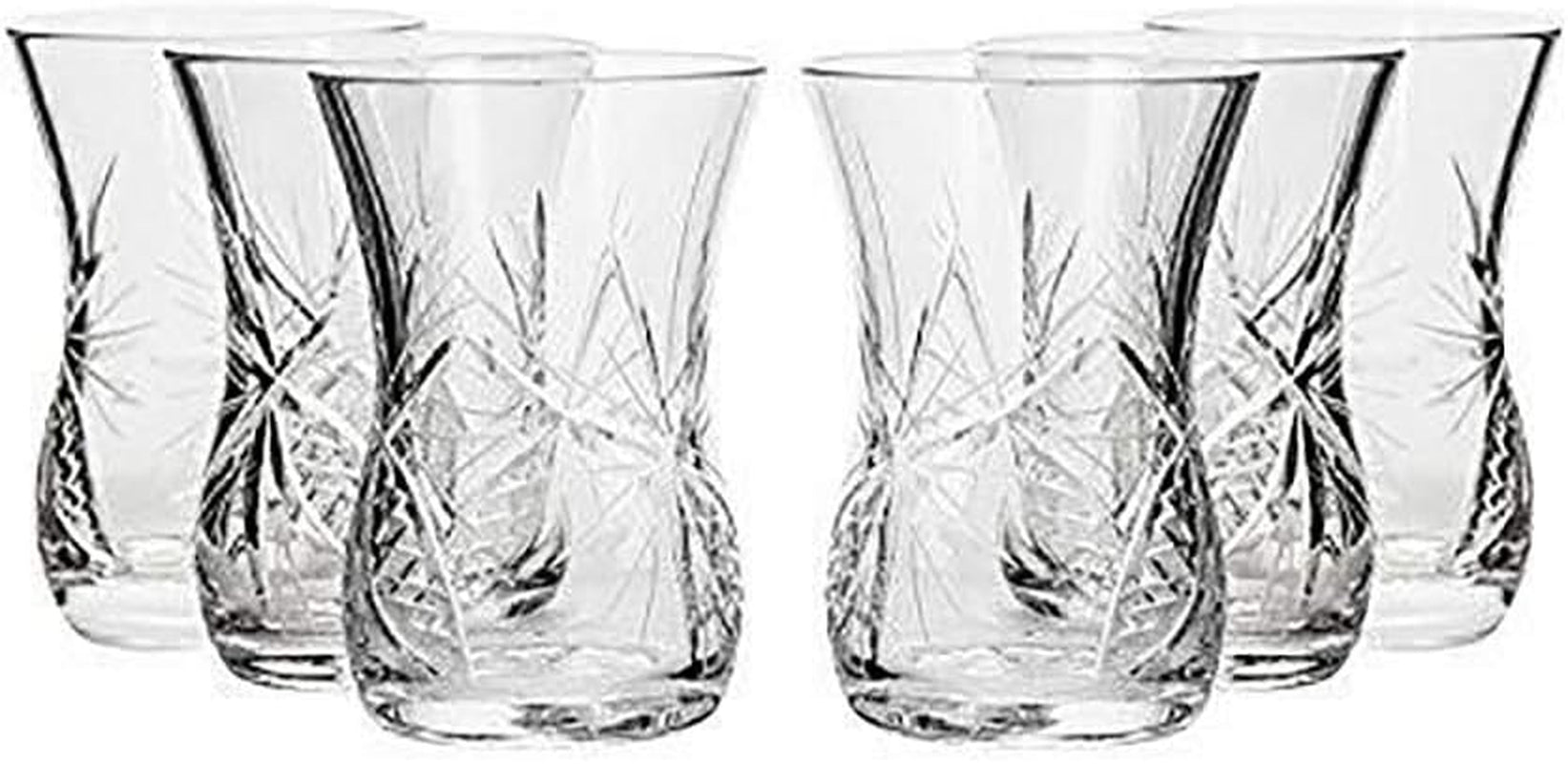 Neman GS8845-121, Set of 6, 5-Oz Russian Crystal Liquor Glasses - WORLD TIME VISITS