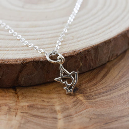 Peace Dove Pendant, Stylish Sterling Silver Dove Necklace, Handmade Necklaces on 16-Inch .925 Sterling Silver Chain for Women, Religious Jewelry, Confirmation Gift Items