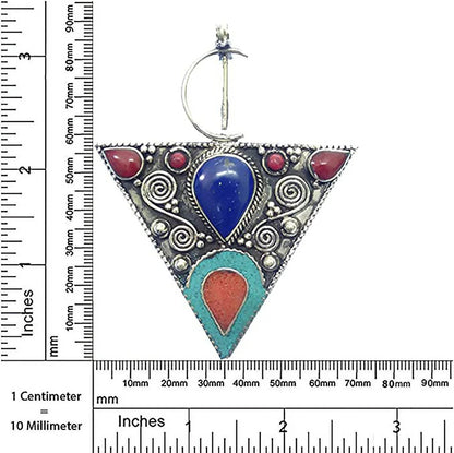 Womens Jewelry 925 Silver Plated Pendants Turquoise Coral Gemstone Birthstone Fashion Jewelry Anniversary Birthday Gifts for Mom Her