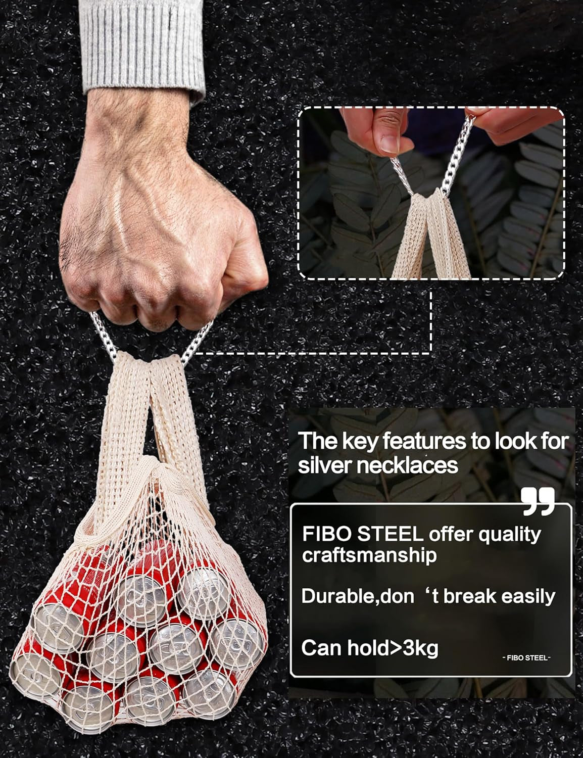 925 Sterling Silver Cross Necklace for Men - Waterproof Layered Sterling Silver Cross Pendant Necklaces Stainless Steel Cuban Link Herringbone Cross Chain Necklace Set Jewelry Gifts 16-30 Inches