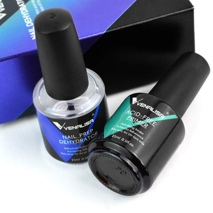 VENALISA 15Ml Gel Nail Polish, Acid-Free Primer & Nail Prep Dehydrate Nail Gel Polish Nail Art Starter Manicure Salon DIY at Home, 0.53 OZ