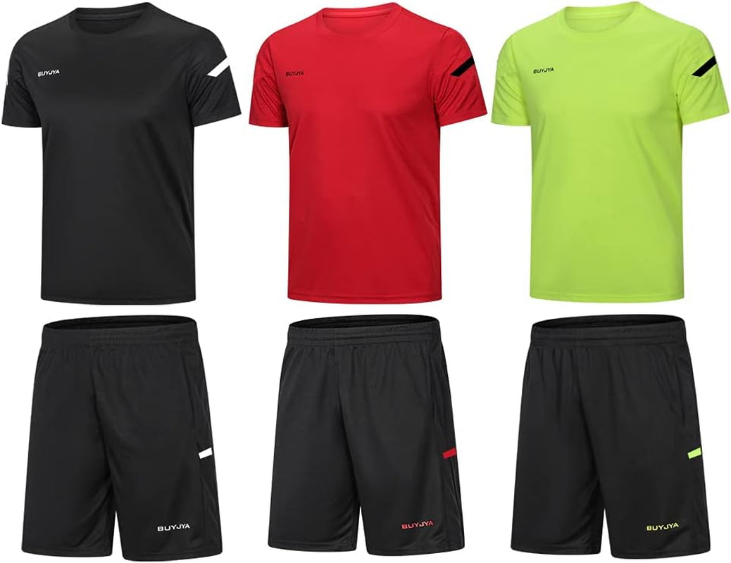 Men'S Workout Clothes Athletic Shorts Shirt Set 3 Pack Basketball Football Training Running Gym Christmas Gifts - WORLD TIME VISITS