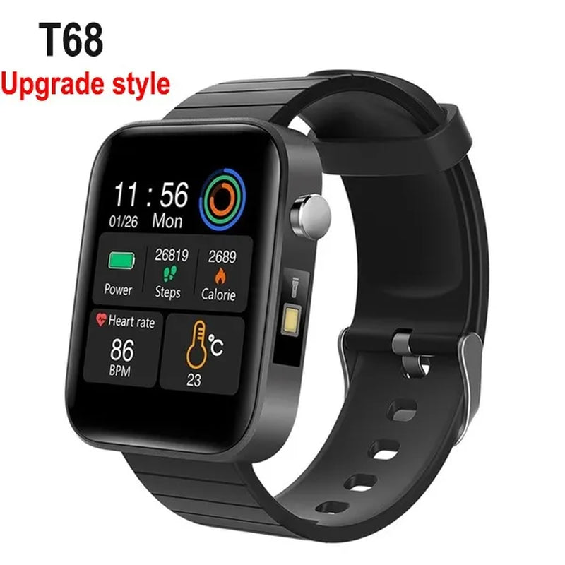 2021 NEW Smart Watch Bluetooth Watch Body Temperature Blood Pressure Blood Oxygen Monitor Wristband Fitness Tracker Bracelet Heart Rate Monitor Smartwatch 1.54" Large Screen with Flashlight PK DZ09 Apple Watch Series 6 5 4 Galaxy Watch Active