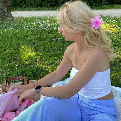 Large Claw Clips for Thick Hair - Strong Hold Nonslip Hawaiian Flower Hair Accessories, Banana Clip for Thin Hair