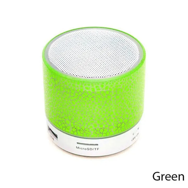 Mini Portable Bluetooth Wireless Speakers Car Audio Dazzling Crack LED Lights