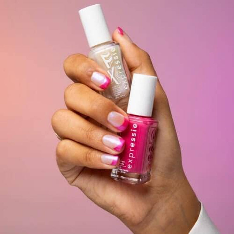 Expr Quick Dry Nail Polish Set, Aura Euphoria, Iced Out FX, Pearlescent White + Crave the Chaos, Pink Nail Polish 0.33 Fl Oz Each